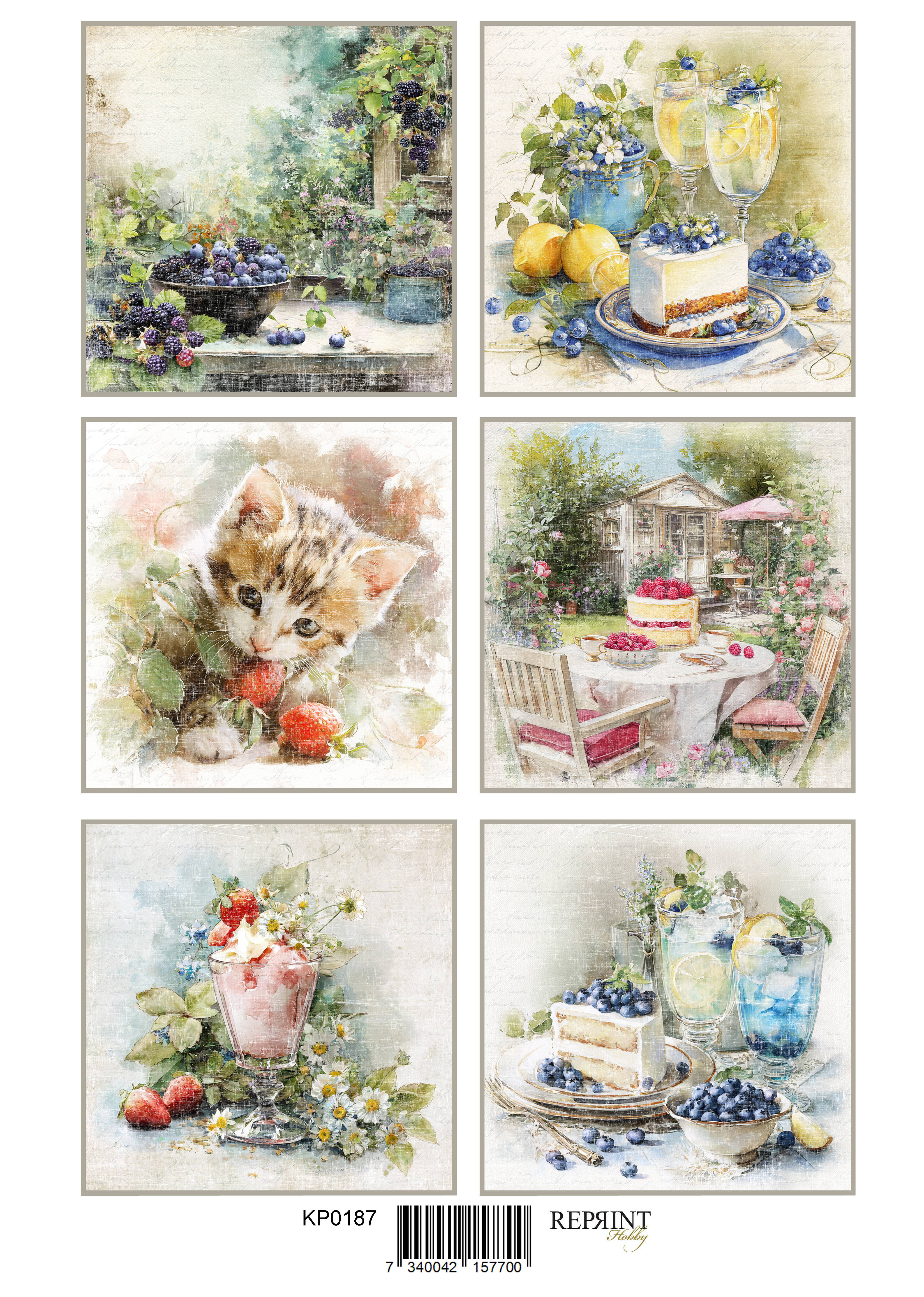 Reprint - Klippark - Summer Garden Collection - Summer Garden - A4