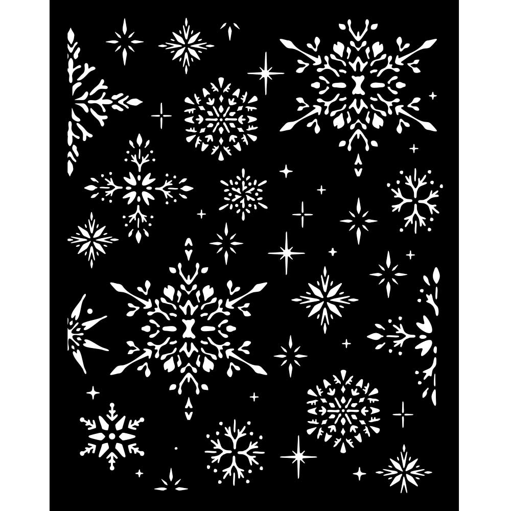 Stamperia - The Owl's house - Stencil - Snowflakes - 20x25cm
