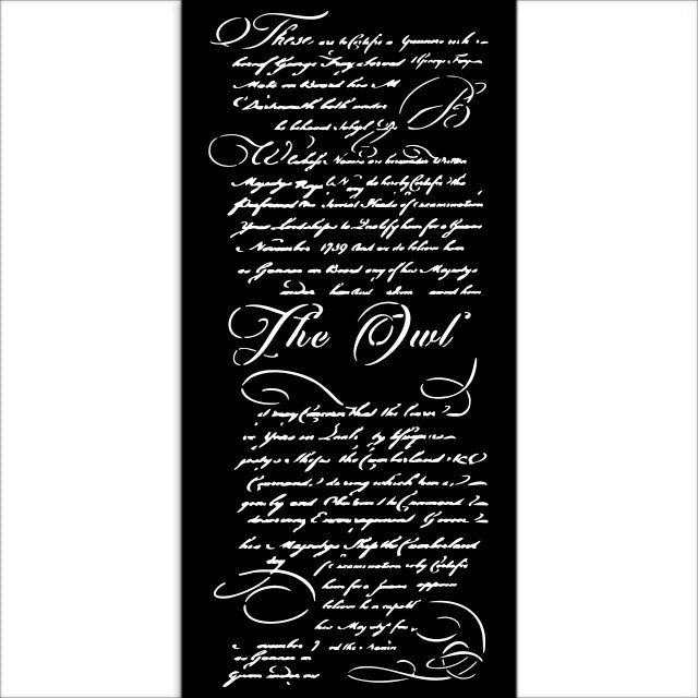 Stamperia - The Owl's house - Stencil - Letter - 12x25cm