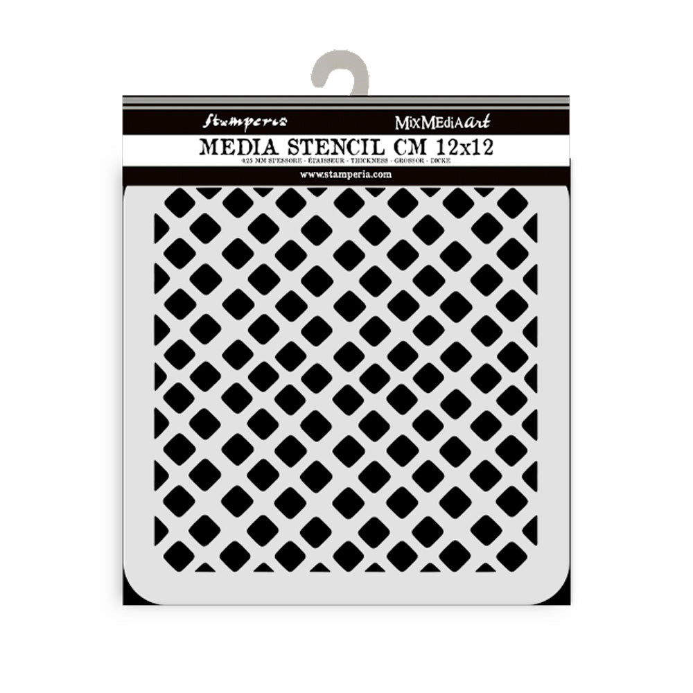 Stamperia - Candy Christmas - Stencil - Waffle pattern - 12x12cm