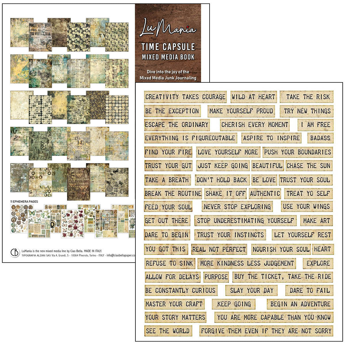 Ciao Bella - Mixed Media Book - Time Capsule - Maxi