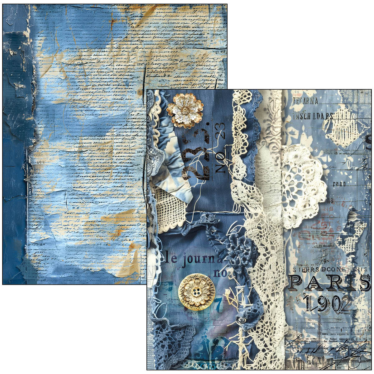 Ciao Bella - Mixed Media Book - Urban Blue Denim - Maxi