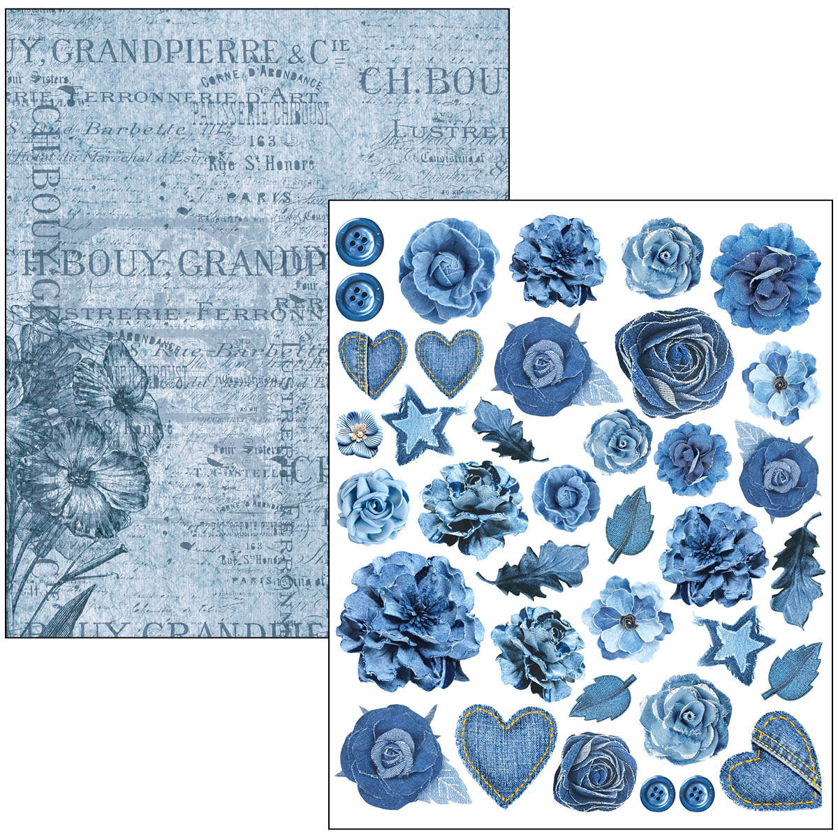 Ciao Bella - Mixed Media Book - Urban Blue Denim - Maxi