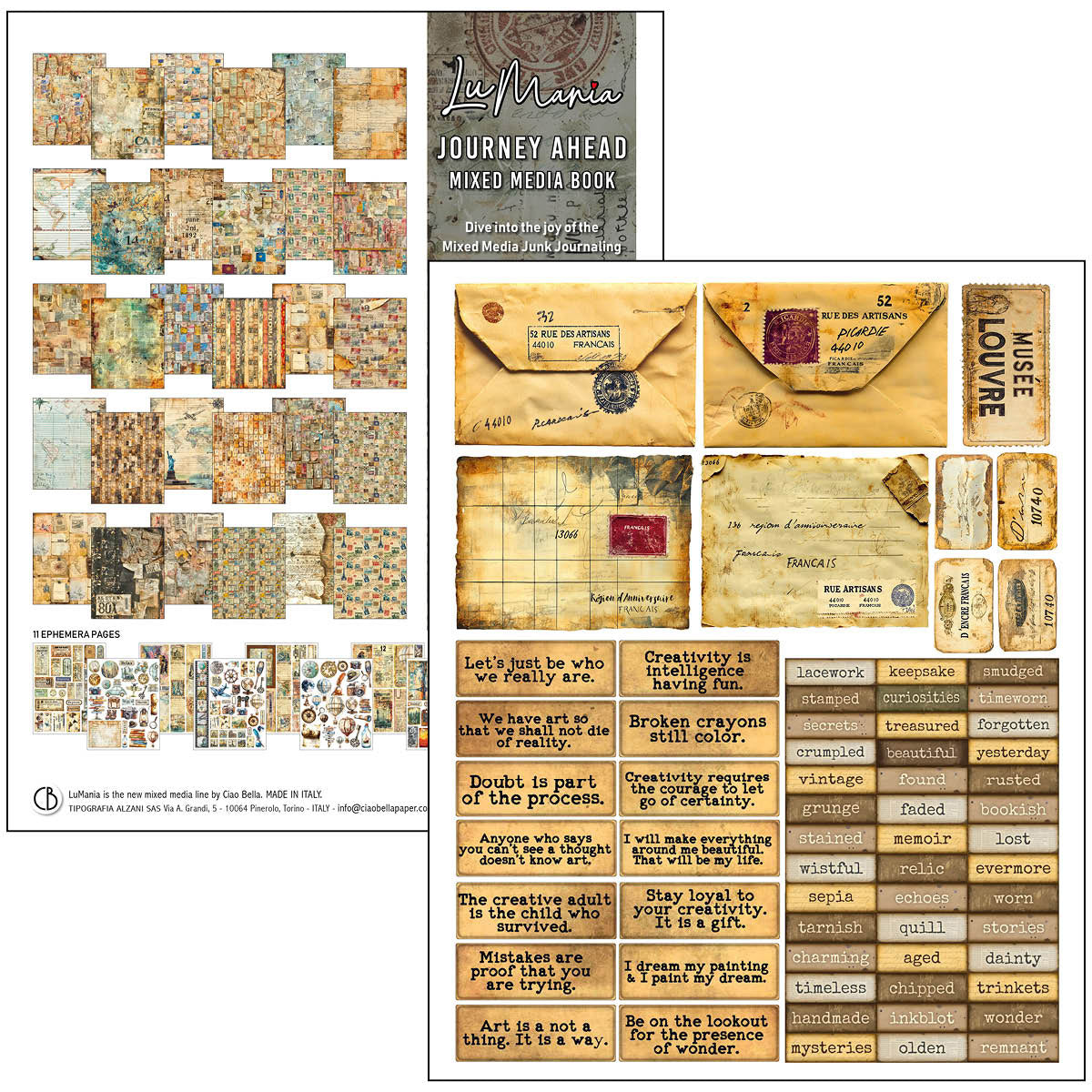 Ciao Bella - Mixed Media Book - Journey Ahead - Maxi