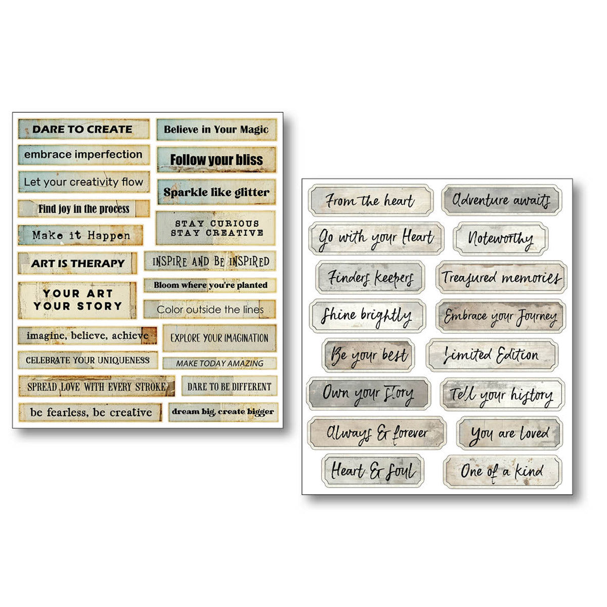 Ciao Bella - Lumania Art Sticker set - Little Words