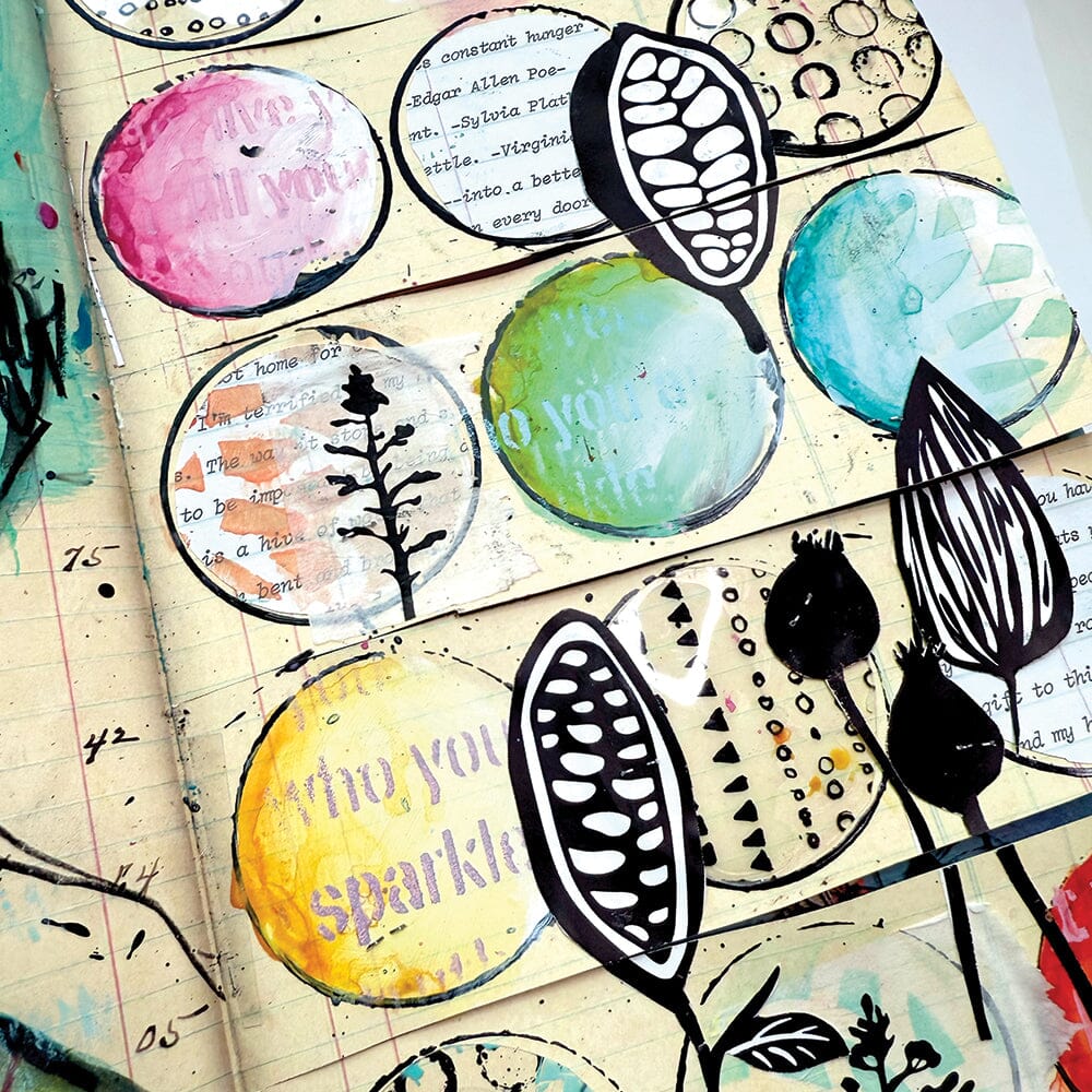 Dina Wakley Media - Stamps - Bold Botanicals