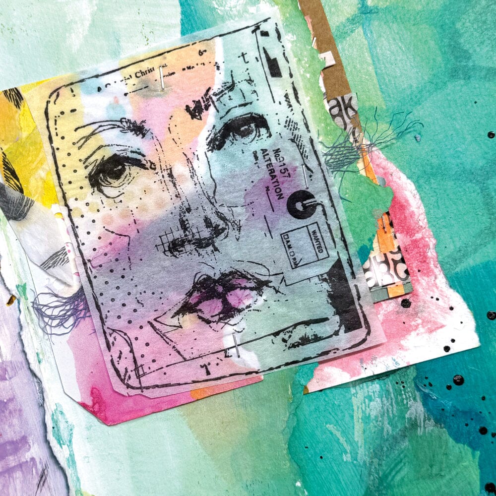 Dina Wakley Media - Stamps - Collaged Portraits