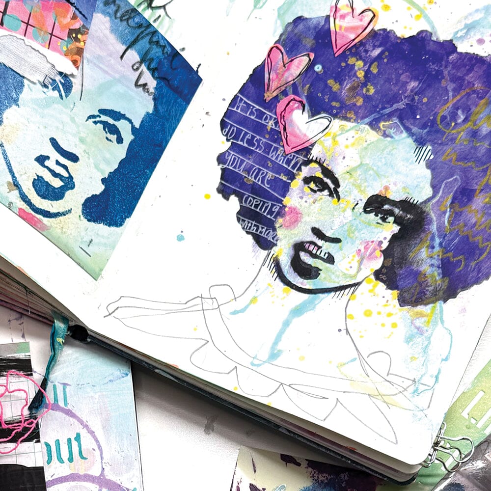 Dina Wakley Media - Stencil - Proud Woman