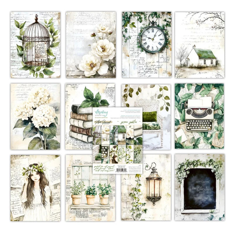 Mintay Papers - 6 x 8" Art Journal Paper Pad - Green Gables