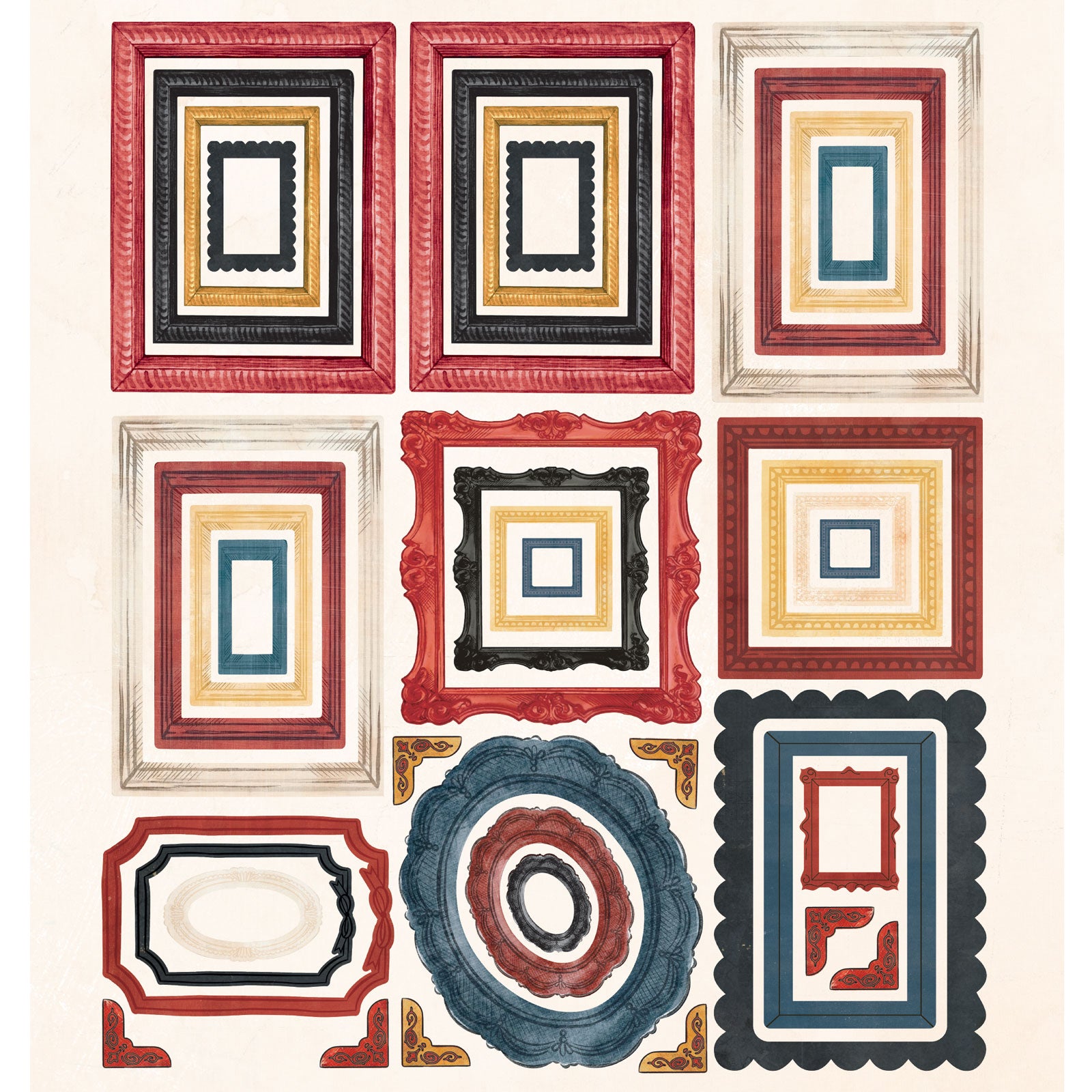 49 and Market - Mouse & Co. - Die Cut Elements - Frames