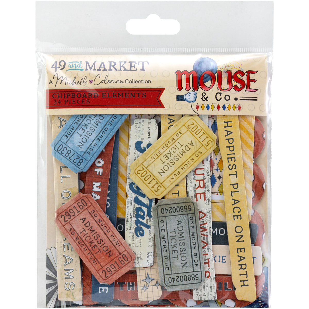 49 and Market - Mouse & Co. - Chipboard Set
