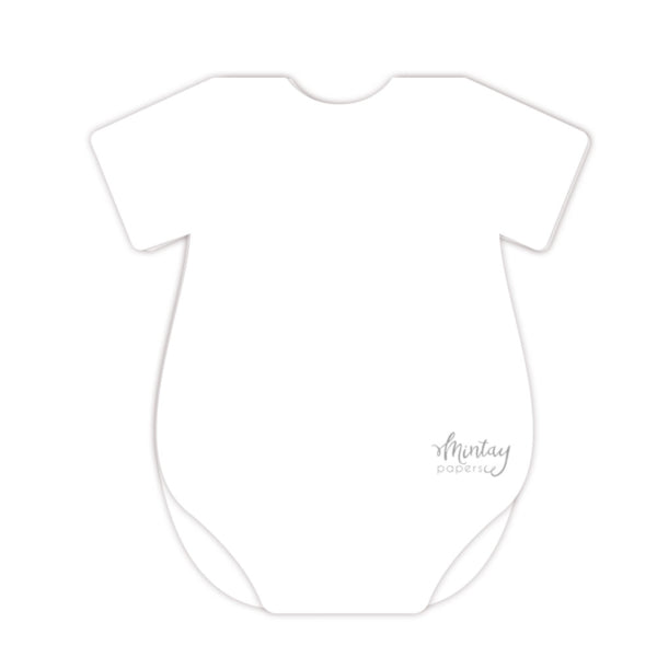 Mintay - Basic kortpakke - Baby Onsie Cards - White