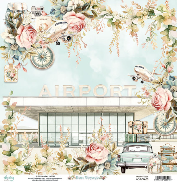 Mintay Papers - Bon Voyage - 03 - 12x12"