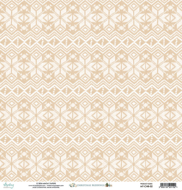 Mintay Papers - Christmas Blessings - 02 - 12 x 12"