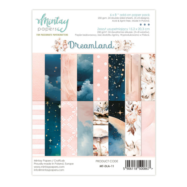 Mintay Papers - Dreamland - Add On Paper Pad - 6 x 8"