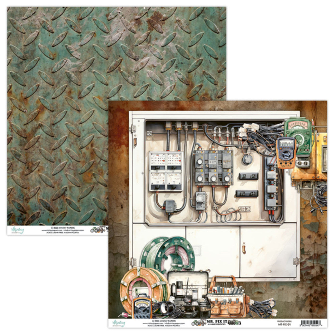 Mintay Papers - Mr. Fix It - Paper Pack  - 12 x 12"