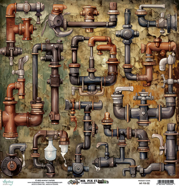 Mintay Papers - Mr.Fix It - 02 - 12x12"
