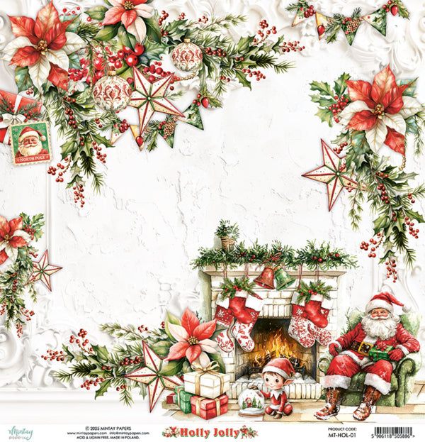 Mintay Papers - Holly Jolly - 01 - 12x12"