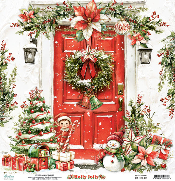 Mintay Papers - Holly Jolly - 02 - 12x12"