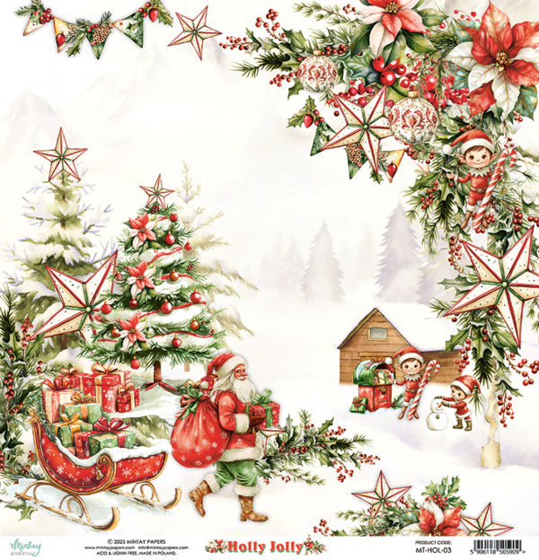 Mintay Papers - Holly Jolly - 03 - 12x12"