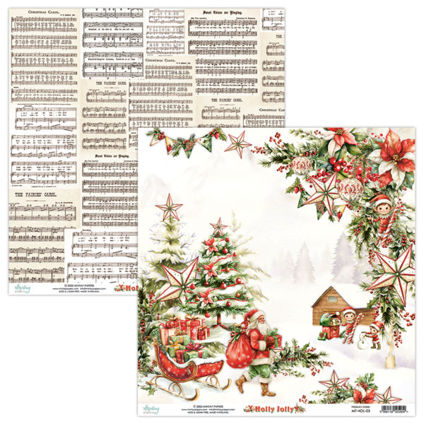 Mintay Papers - Holly Jolly - 03 - 12x12"