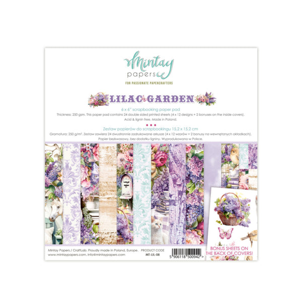 Mintay Papers - Lilac Garden - Paper Pad - 6 x 6"