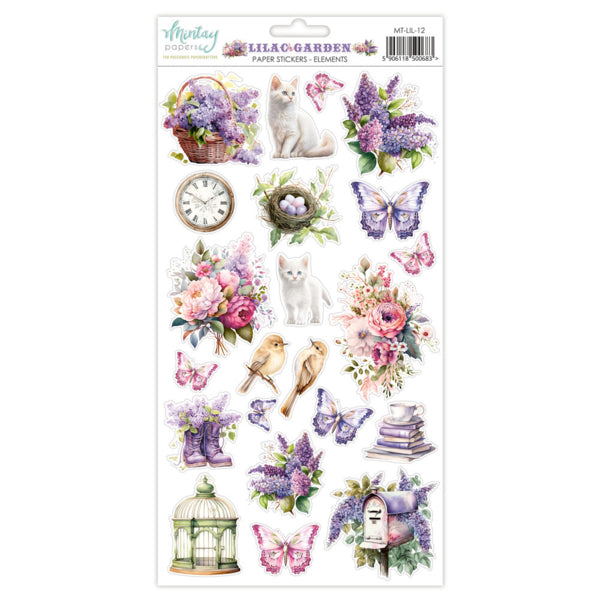 Mintay - Lilac Garden - Paper Stickers - 6 x 12"