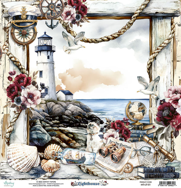 Mintay Papers - Lighthouse - 01 - 12x12"