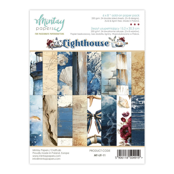 Mintay Papers - Lighthouse - Add On Paper Pad - 6 x 8"