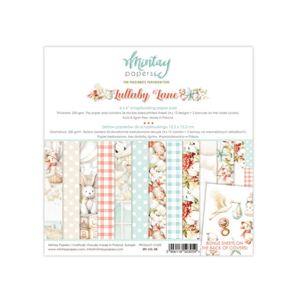 Mintay Papers - Lullaby Lane - Paper Pad - 6 x 6"