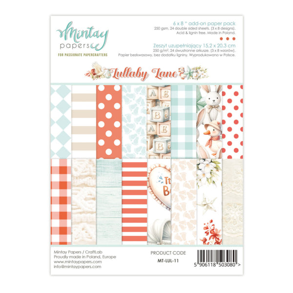 Mintay Papers - Lullaby Lane - Add On Paper Pad - 6 x 8"