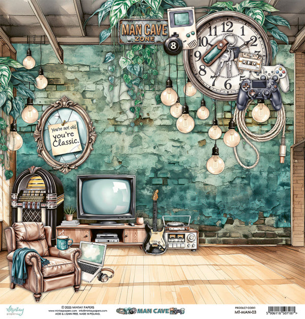 Mintay Papers - Man Cave - 03 - 12x12"