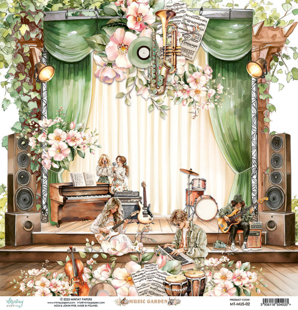 Mintay Papers - Music Garden - 02 - 12x12"