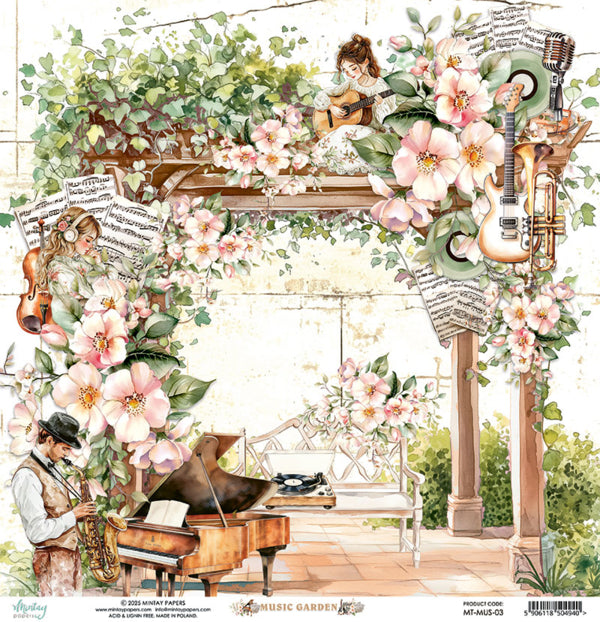 Mintay Papers - Music Garden - 03 - 12x12"
