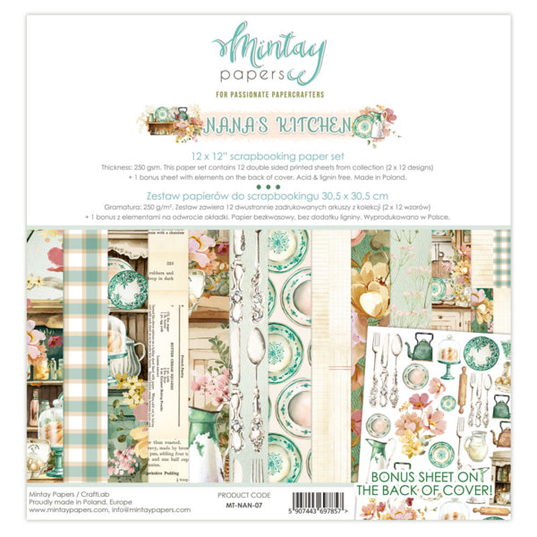 Mintay Papers - Nana's Kitchen - Paper Pack - 12 x 12"