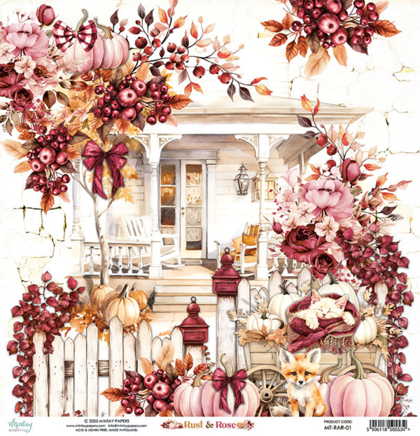 Mintay Papers - Rust & Rose - Paper Pack - 12 x 12"