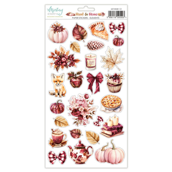 Mintay - Rust & Rose - Elements Paper Stickers - 6 x 12"
