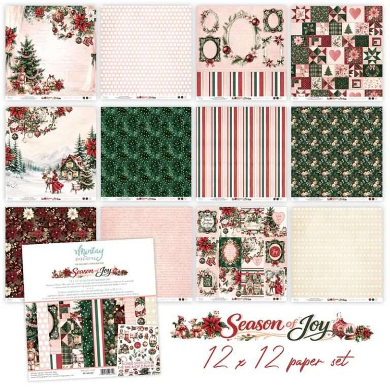 Mintay Papers - Season of Joy - Paper Pack - 12 x 12"
