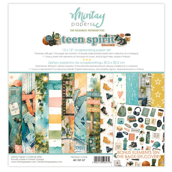 Mintay Papers - Teen Spirit - Paper Pack - 12 x 12"