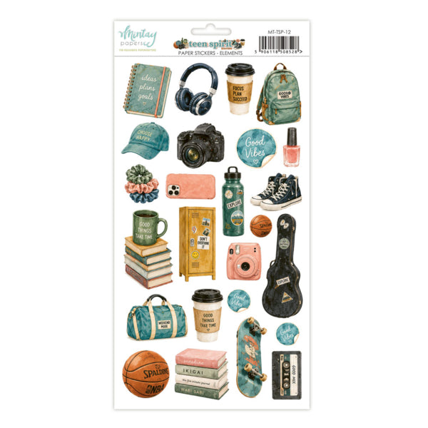 Mintay - Teen Spirit - Paper Stickers Elements - 6 x 12"
