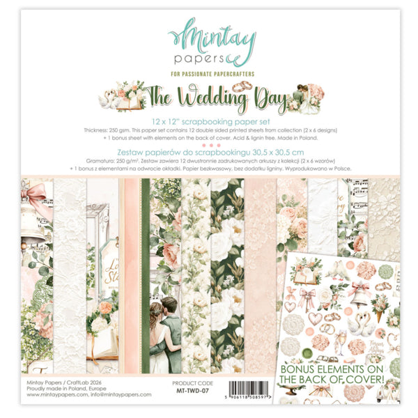Mintay Papers - The Wedding Day - Paper Pack - 12 x 12"