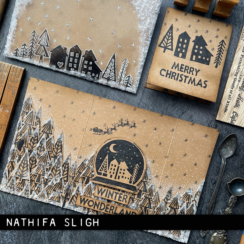 Tim Holtz Collection - Cling Stamps - Festive Print