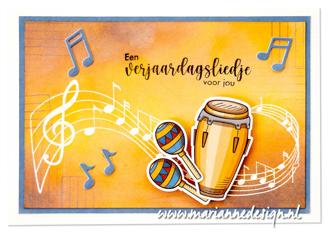 Marianne Design - Clear stamps - Music swirl