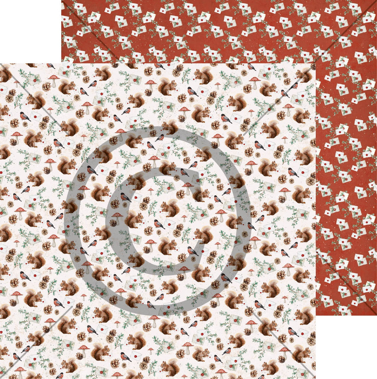 Papirdesign - Julestemning - Ekorn og dompap