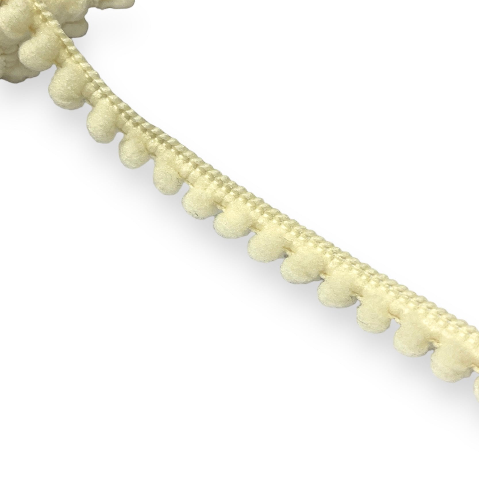 Belagio - Pom Pom Ribbon - Creme - Metervis