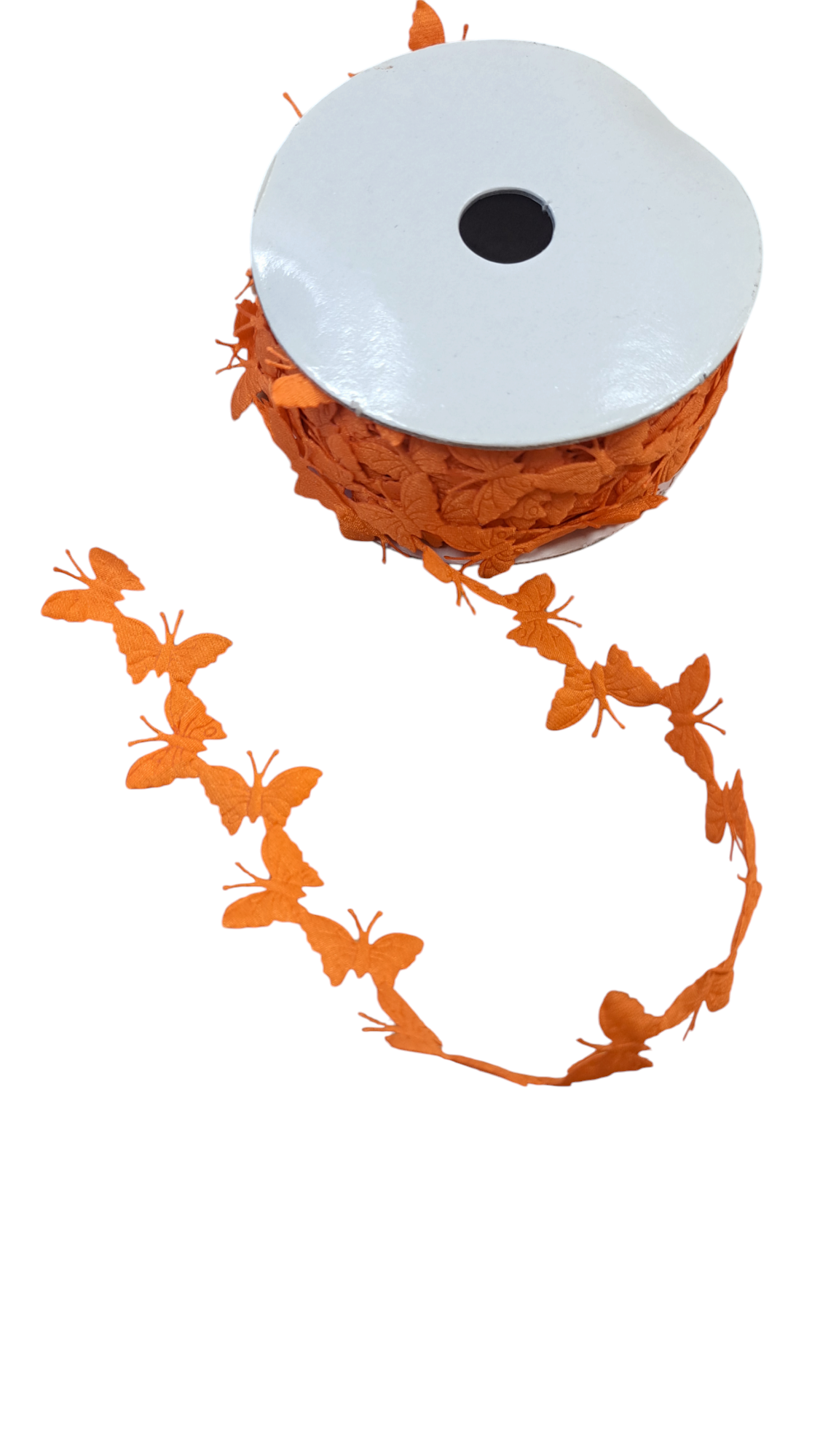 Edelweiss - Cut Outs Ribbon - Orange Butterflies (metersvis)