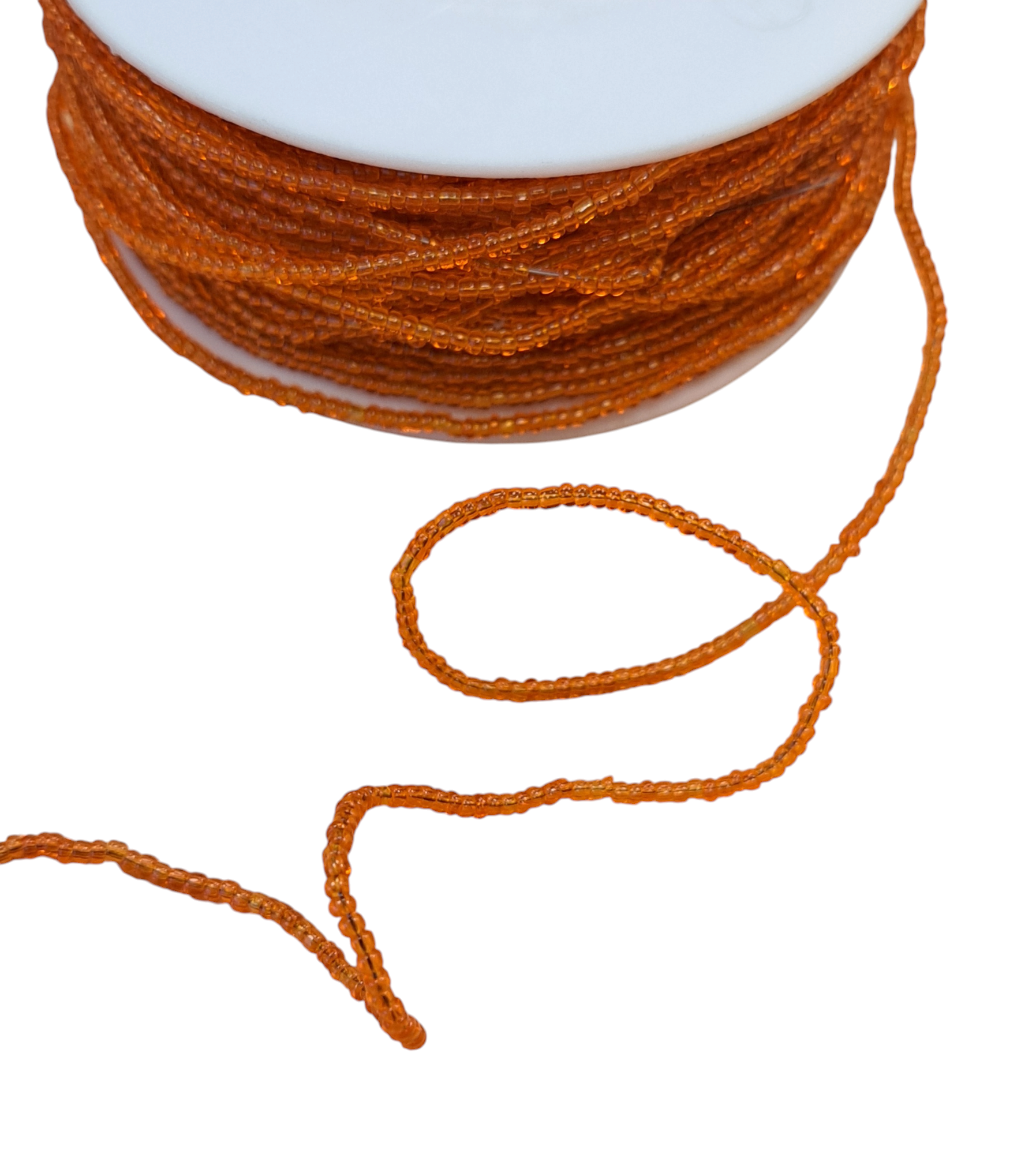 Edelweiss - Wire Glassperlebånd - Oransje - metervis