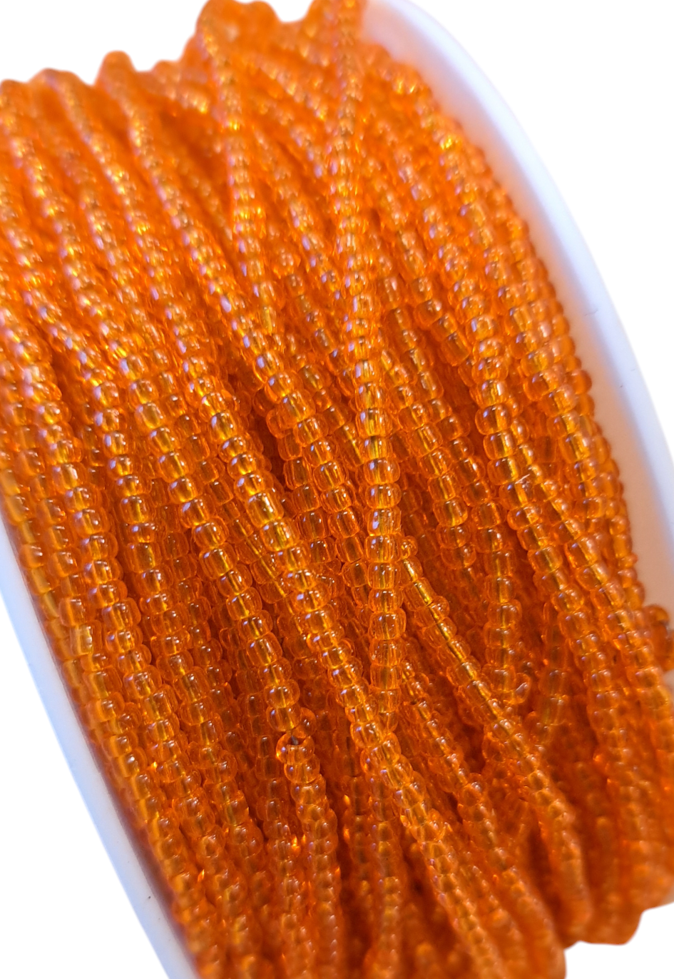 Edelweiss - Wire Glassperlebånd - Oransje - metervis