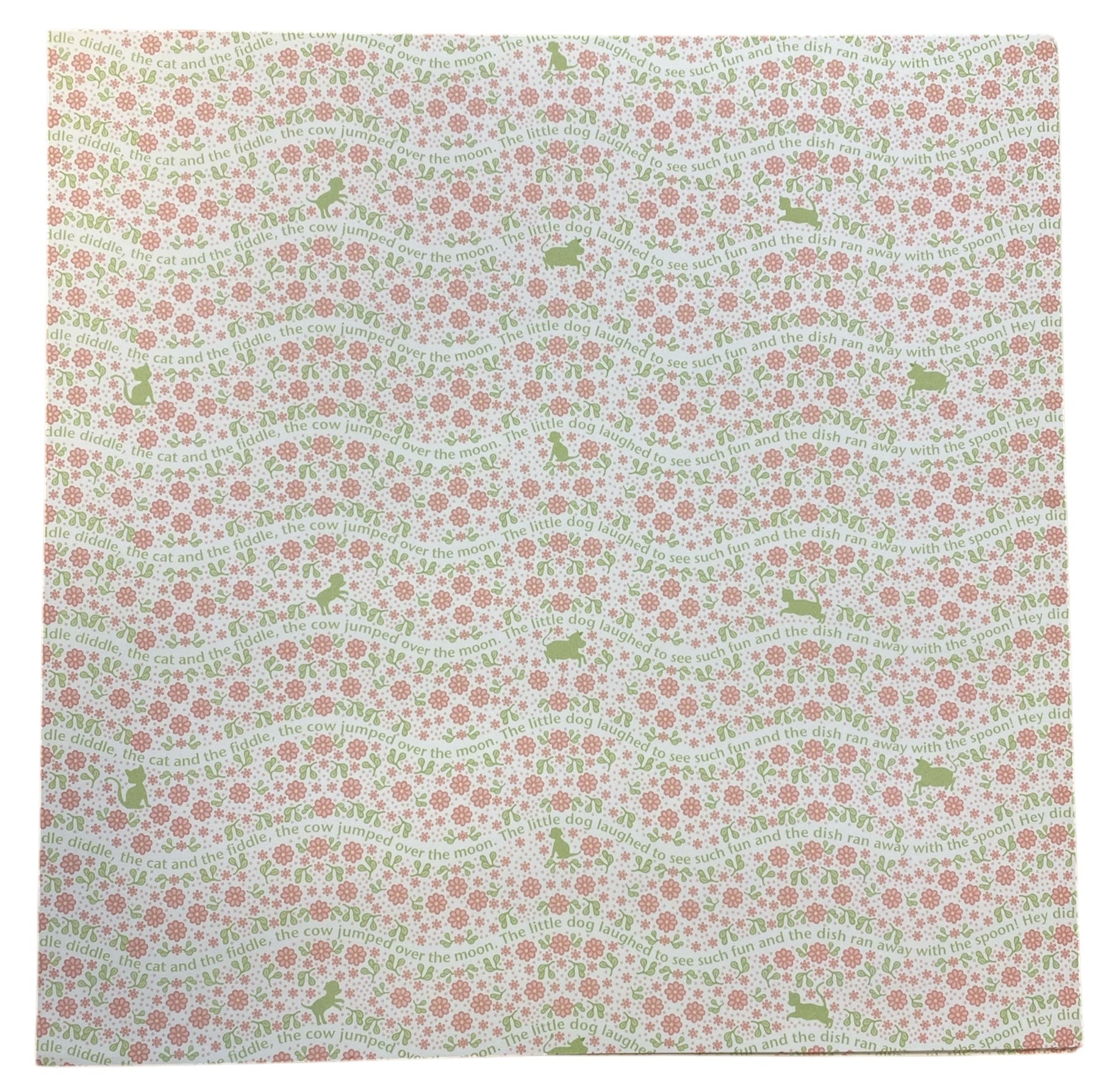 DCWV - Nursery Girl - Hey Diddle Diddle - 12 x 12"