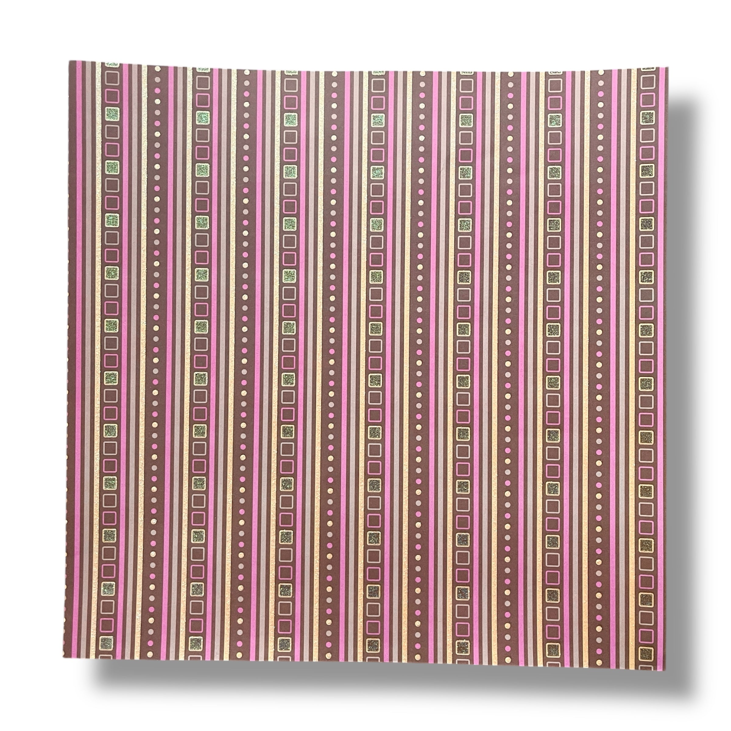 DCWV - All Occasion Print - Glitter pink brown stripe